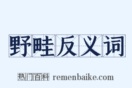 野畦反义词是什么意思的图片